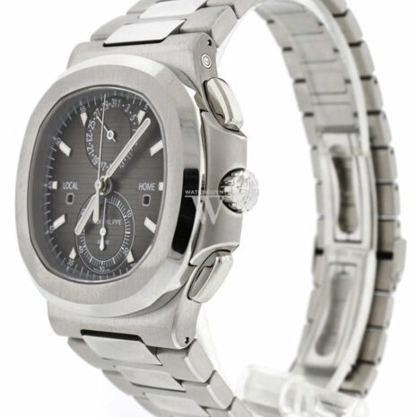 Patek Philippe Nautilus Travel Time Chronograph Stainless Steel Automatic Mens Watch 5990-1A-001