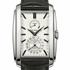 Patek Philippe Gondolo Silver White Dial 18K Gold Mens Watch 5200G-010