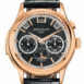 Patek Philippe Grand Complications Black Sunburst Rose Gold Leather 5208R-001 Watch