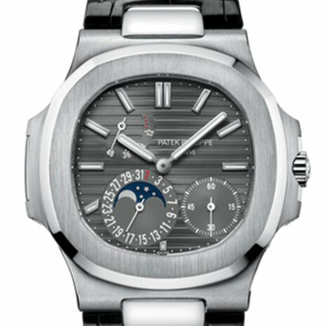 Patek Philippe Nautilus Automatic Moonphase Slate Grey Dial Mens Watch 5712G-001