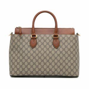 Gucci Linea A Zip Brown GG Supreme Canvas