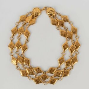 Collier doré Chanel 1990s