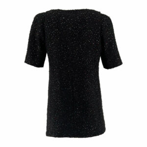 Pre owned Chanel wool Tweed Crystal Novelty Button Designer Jacket/Dress