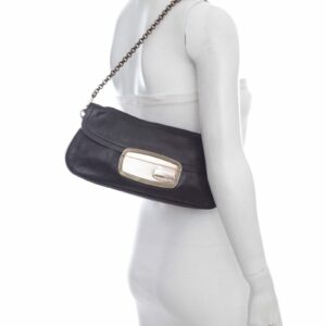 Prada Black Leather Clutch