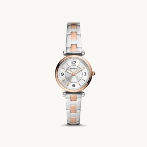 Fossil Carlie Three-Hand Two-Tone Stainless Steel Women's Watch - ES5201