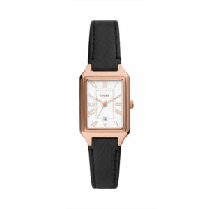 Fossil Raquel Women's Three-Hand Date Black Leather Watch - ES5310