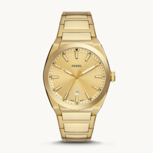 Fossil Everett Three-Hand Date Gold-Tone Stainless Steel Men's Watch - FS5965
