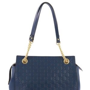 Medium Guccissima Soft Signature Bag Navy