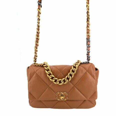 second-hand-chanel-chanel-19-large-caramel-leather-2-way-flap-bag-563921