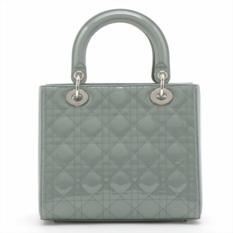 second-hand-dior-lady-dior-grey-patent-cannage-leather-2-way-914158