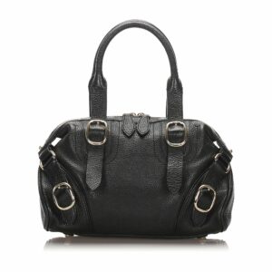Pre-Loved Burberry Black Calf Leather Handbag United Kingdom