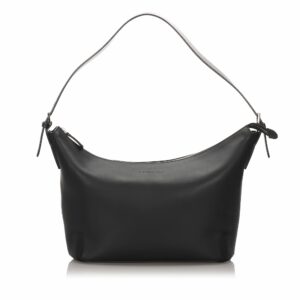 Pre-Loved Burberry Black Calf Leather Shoulder Bag United Kingdom