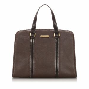 Pre-Loved Burberry Brown Calf Leather Handbag United Kingdom
