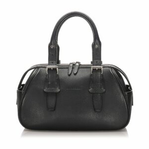 Pre-Loved Burberry Black Calf Leather Handbag United Kingdom