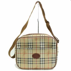 Authentic Burberry Shoulder Bag Beige PVC (SHC1-15173)