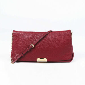 Burberry Mildenhall Pebbled Leather Clutch