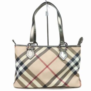 Authentic Burberry Shoulder Bag Light Brown PVC (SHC1-14546)