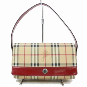 Authentic Burberry Hand Bag Cream PVC (SHC1-14431)