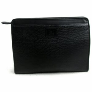 Authentic Burberry Clutch Black Leather (SHC7-10762)