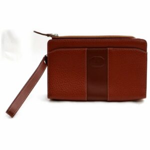Authentic Burberry London Clutch Brown Leather (SHC7-10163)