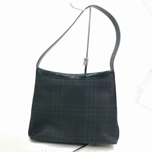 Authentic Burberry London Shoulder Bag Dark Blue PVC (SHC1-15151)