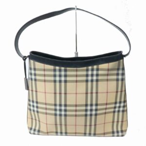 Authentic Burberry London Shoulder Bag Cream PVC (SHC1-14296)