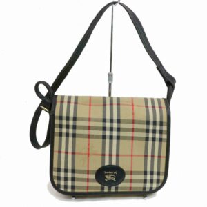 Authentic Burberry Shoulder Bag Beige Canvas (SHC1-14341)