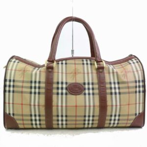 Authentic Burberry Boston Bag Brown PVC (SHC1-14470)