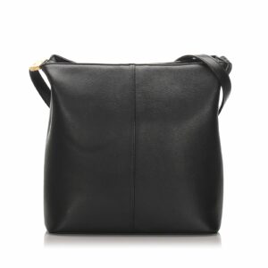 Pre-Loved Burberry Black Calf Leather Crossbody Bag United Kingdom