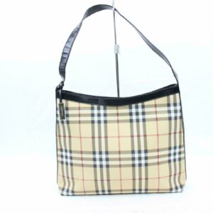 Authentic Burberry London Shoulder Bag Beige PVC (SHC1-14370)
