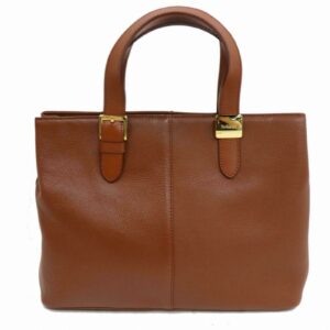 Authentic Burberry Hand Bag Light Brown Leather (SHC1-14273)