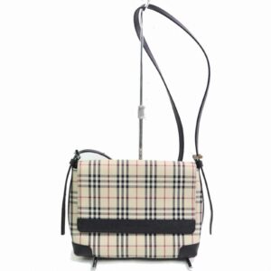 Authentic Burberry Shoulder Bag Beige Canvas (SHC1-14384)