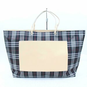 Authentic Burberry London Tote Bag Black Nylon (SHC1-15315)