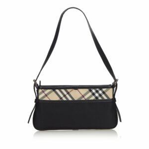 Pre-Loved Burberry Black Nylon Fabric Baguette United Kingdom
