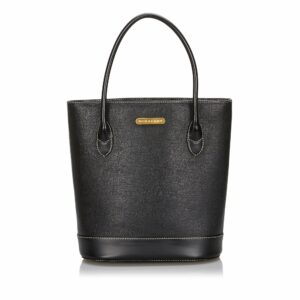 Pre-Loved Burberry Black Others Leather Tote Bag United Kingdom