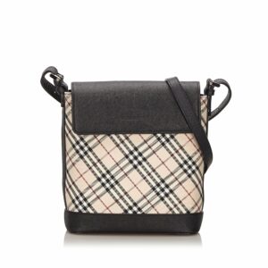 Pre-Loved Burberry Brown Nova Check Canvas Crossbody Bag United Kingdom