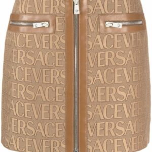 Versace Jacquard Logo Miniskirt