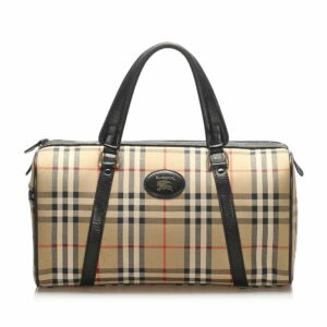 Burberry Haymarket Check Canvas Boston Bag (SHG-12141)