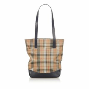Burberry Haymarket Check Canvas Tote Bag (SHG-17508)