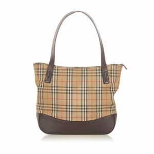 Burberry Haymarket Check Canvas Tote Bag (SHG-19488)