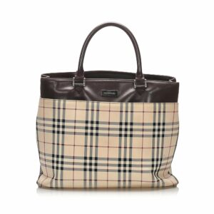 Burberry House Check Canvas Handbag (SHG-14229)