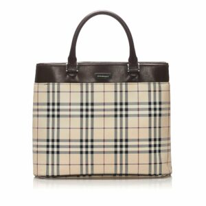 Burberry House Check Canvas Tote Bag (SHG-12454)