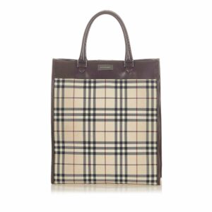 Burberry House Check Canvas Tote Bag (SHG-20393)