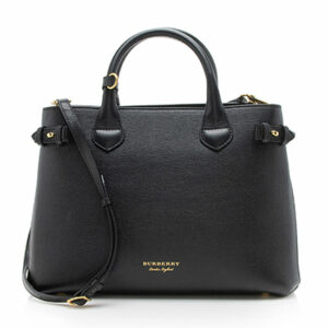 Burberry House Check Leather Banner Medium Tote