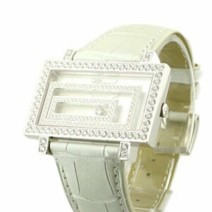 Chopard Happy Spirit In White Gold With Diamond Bezel Alligator Leather Stra 209168-1001 Watch