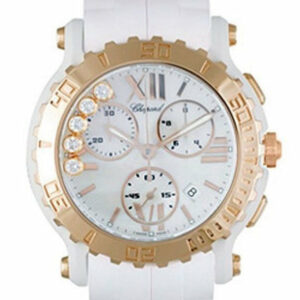 Chopard Happy Sport Round Mother Of Pearl Chronograph Ladies Watch 288515-9001