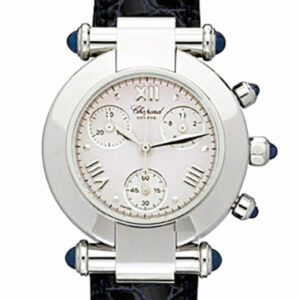 Chopard Imperiale Chronograph 31Mm In Steel On Black Leather Strap With Silver Dial 388378-23 Watch