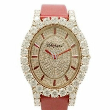 Chopard Lheure Du Diamant Diamond Dial Red Croc 139383-5035 Watch