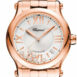 Chopard Happy Sport 36Mm 18K Rose Gold And Diamonds Automatic Watch 274808-5002 Silver / None