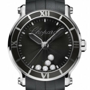 Chopard Happy Sport 42Mm Black Rubber Strap Watch 288525-3005 / None